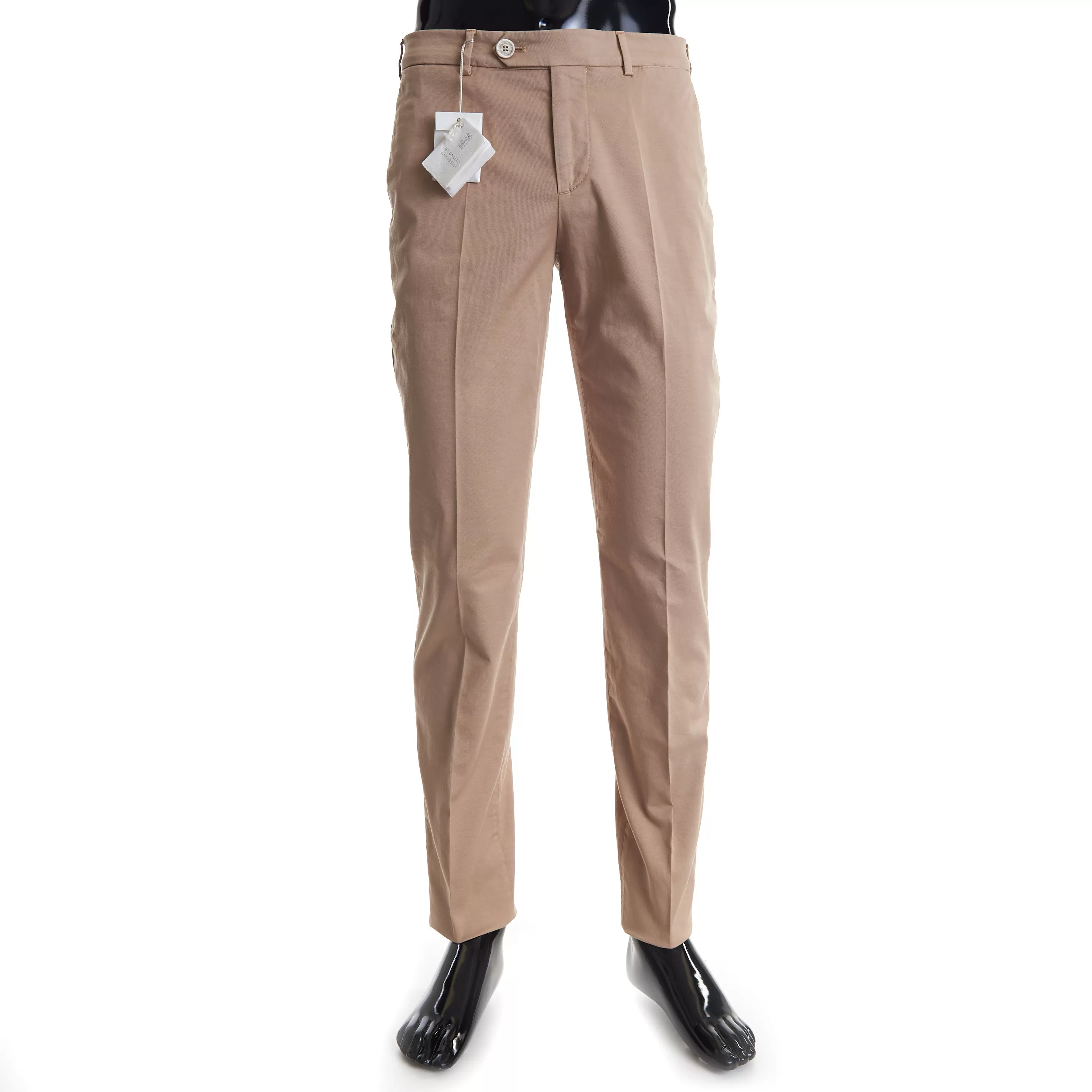 Havana Brown Italian Fit Trousers In American Pima Comfort Cotton Gabardine