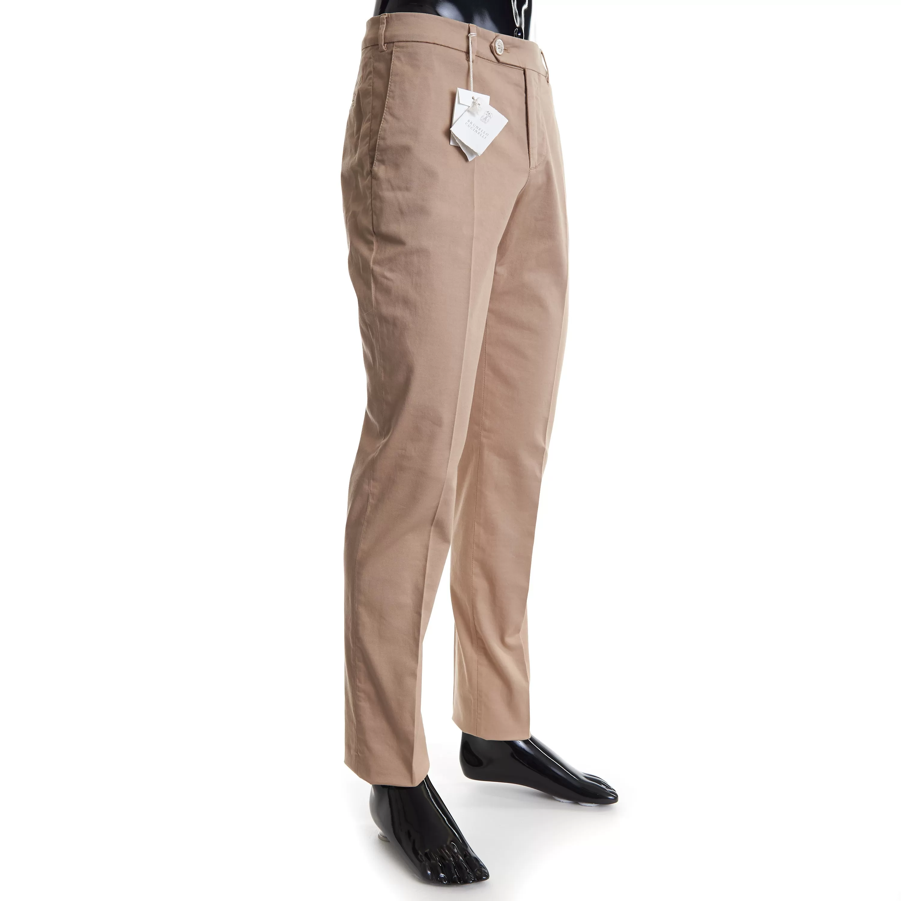 Havana Brown Italian Fit Trousers In American Pima Comfort Cotton Gabardine