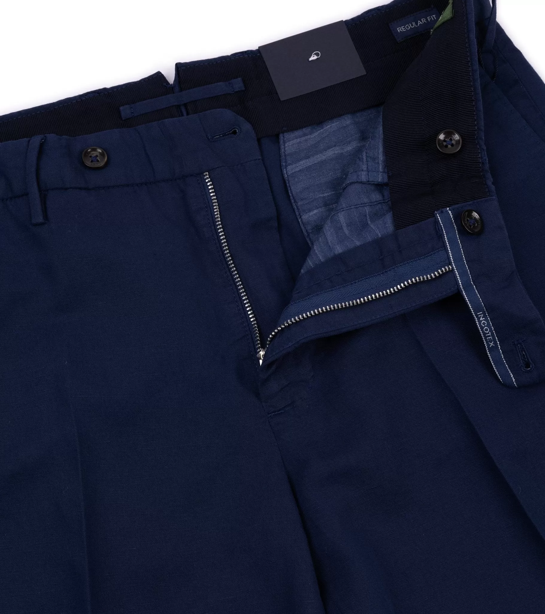 Incotex Chinolino Regular Trousers: Navy