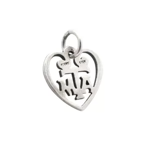 James Avery 925 Sterling Silver Heart A&M Charm / Pendant