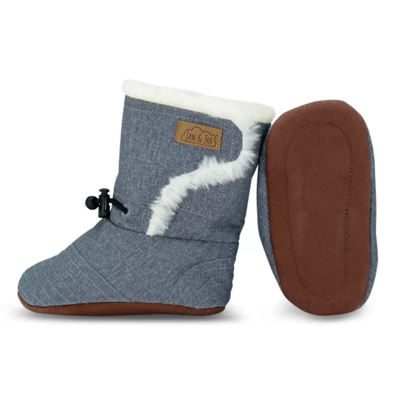 Jan & Jul Heather Gray Stay-Put Winter Booties