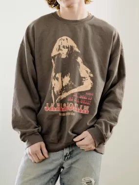 Janis Joplin Madison Square Garden Charcoal Thrifted Sweatshirt