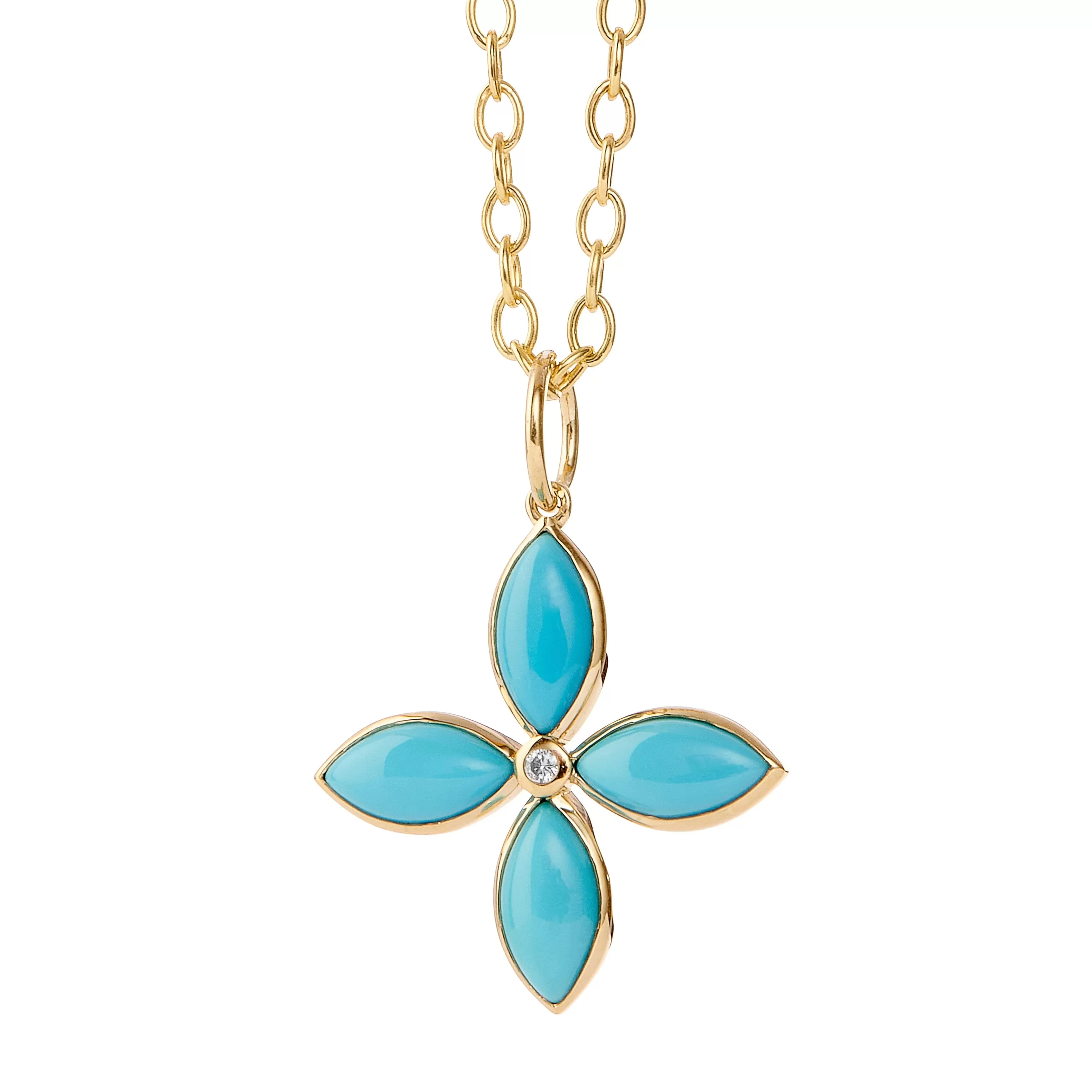 Jardin Sleeping Beauty Turquoise Marquise Pendant