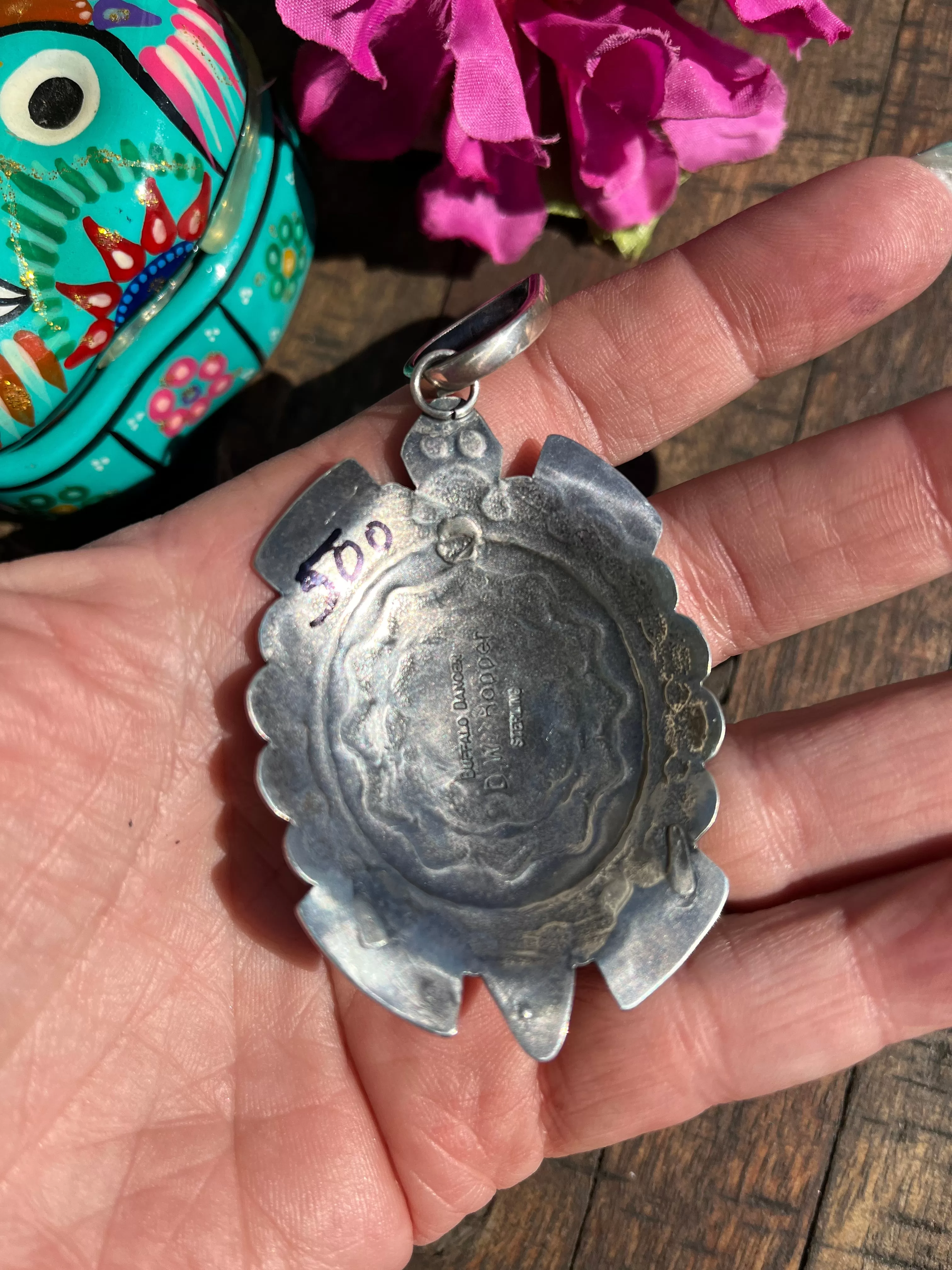 Kingman Turtle Pendant