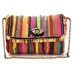 Kourelou Cross Body Bag With Evil Eye