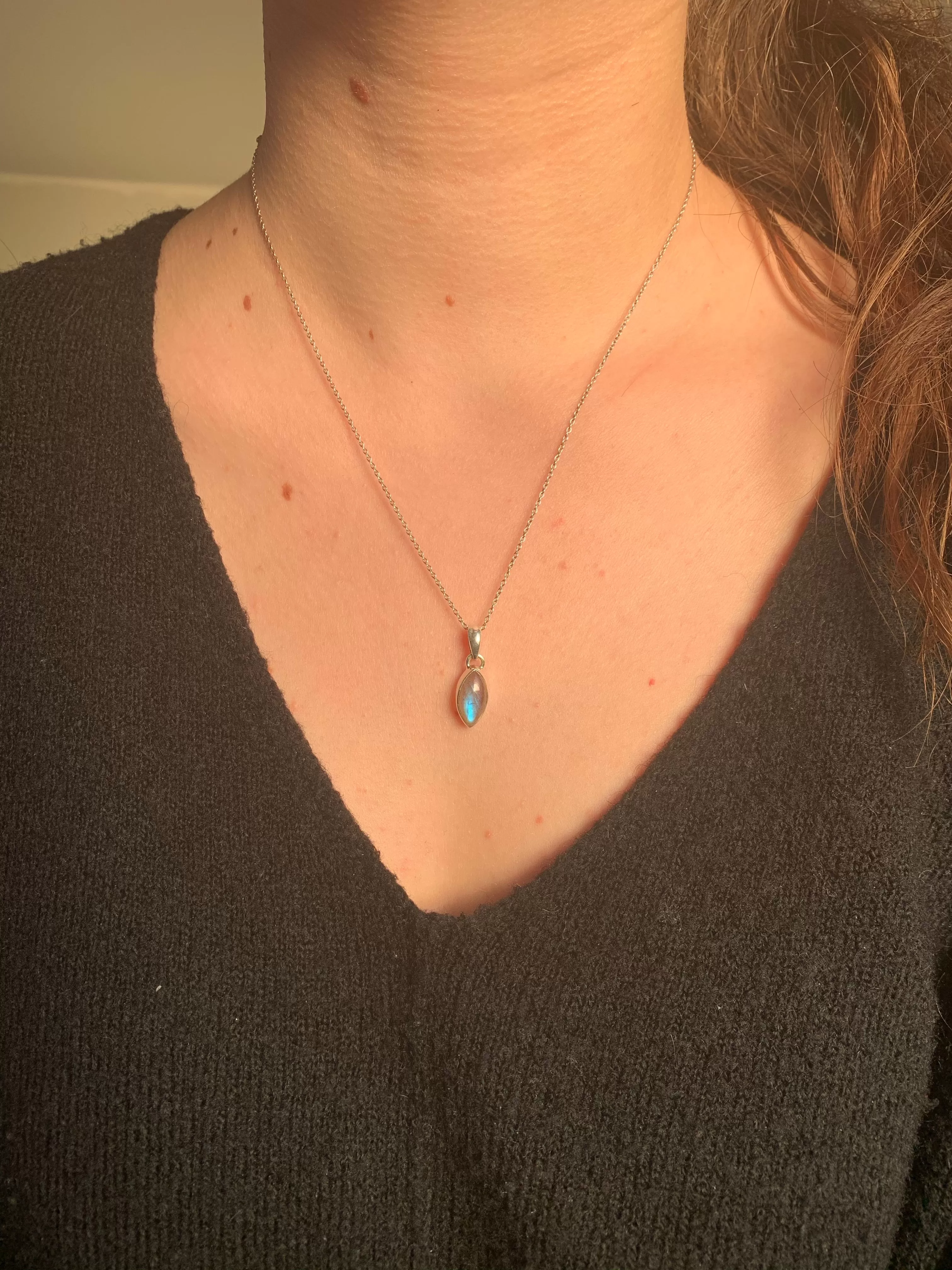 Labradorite Akoni Pendant - XSmall Marquise