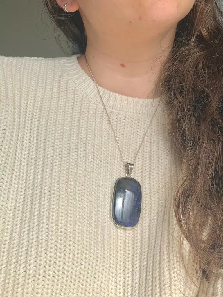 Labradorite Naevia Pendant - XLarge Rectangle