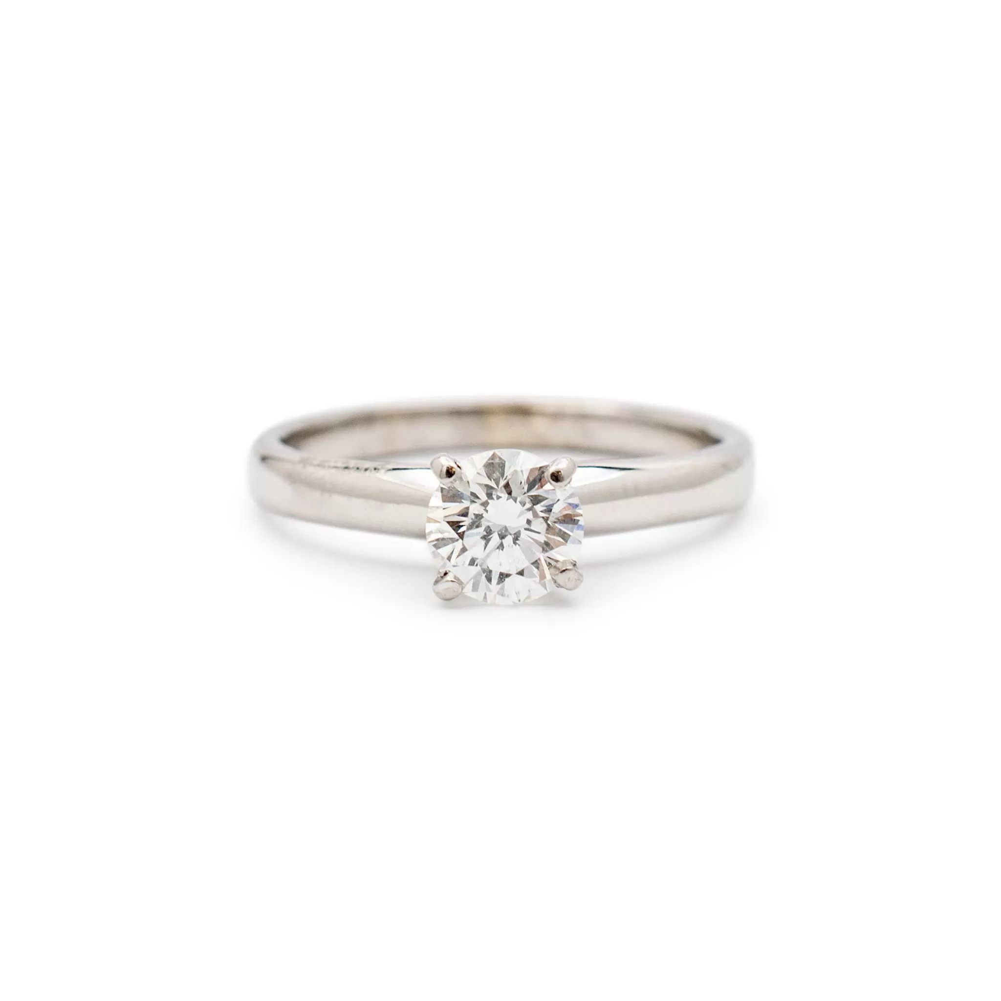 Ladies 14K White Gold Solitaire Diamond Engagement Ring