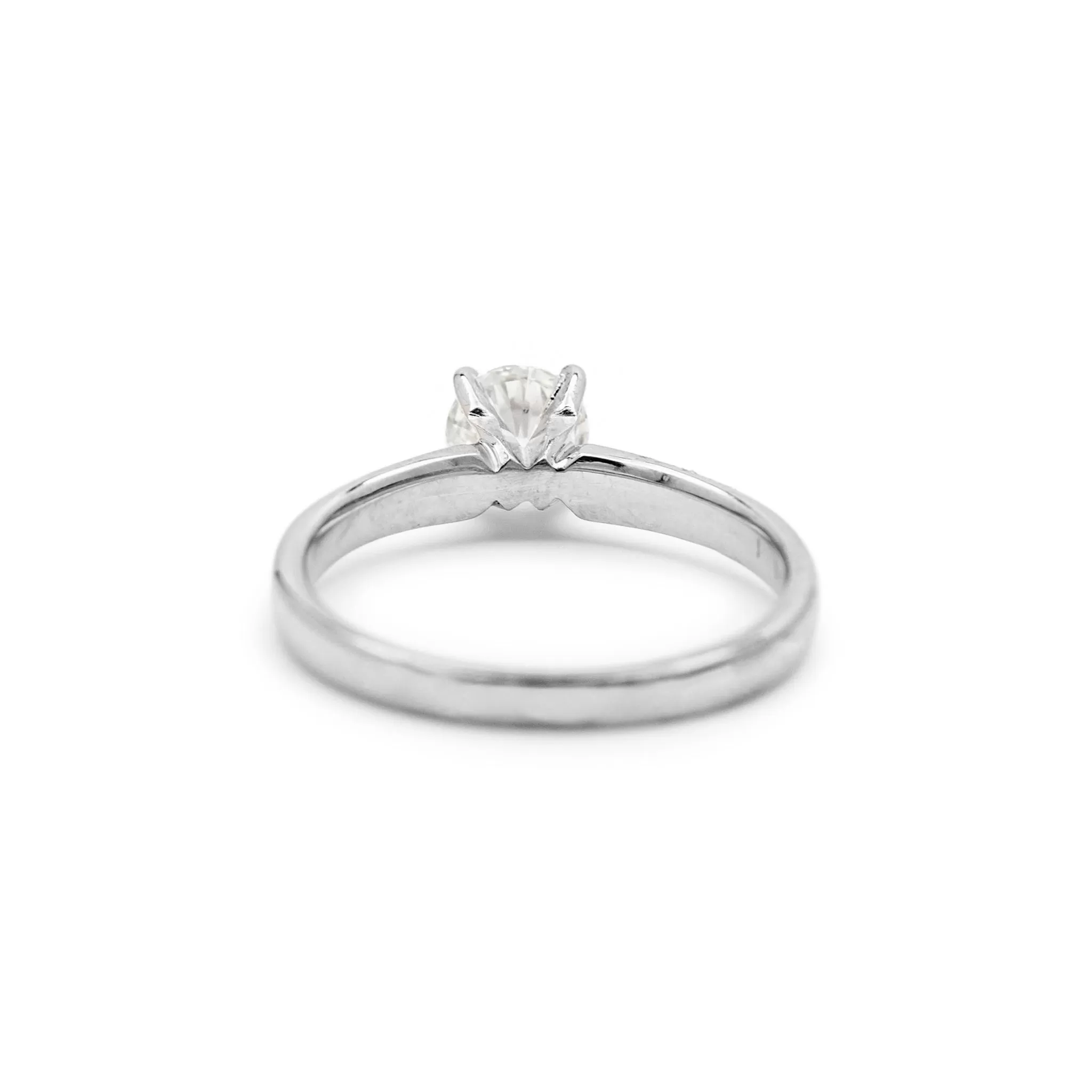 Ladies 14K White Gold Solitaire Diamond Engagement Ring