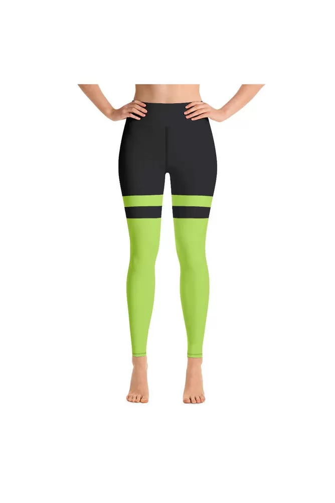 Lime Green & Midnight Blue Yoga Leggings