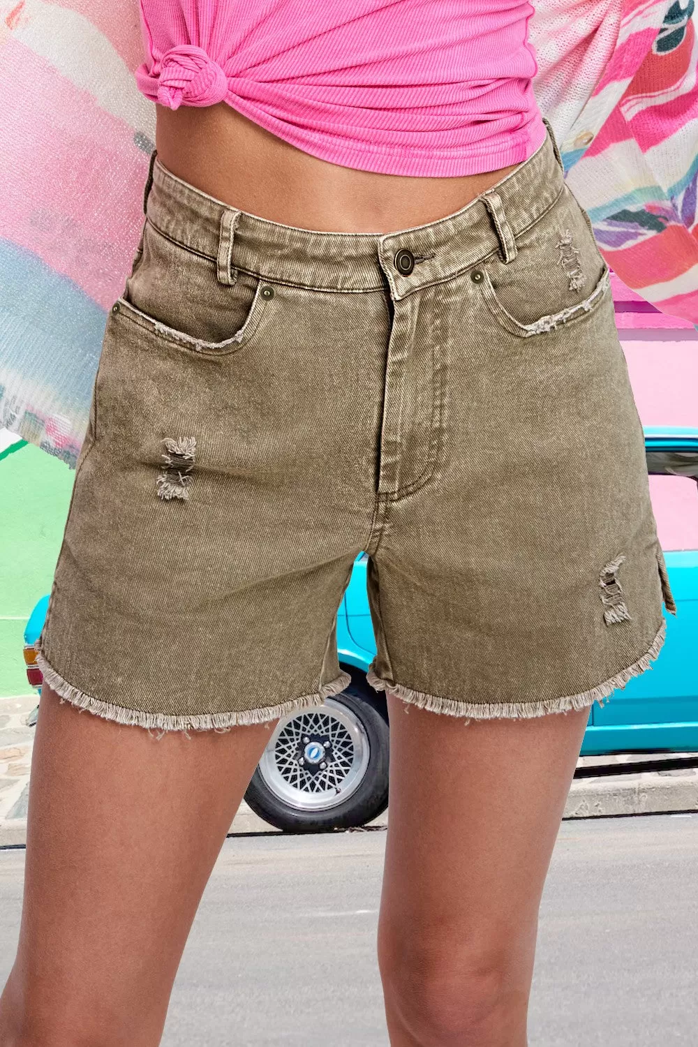 Lola Denim Shorts in Various Colors