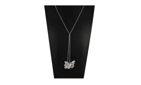 Long Butterfly Pendant Necklace For Women