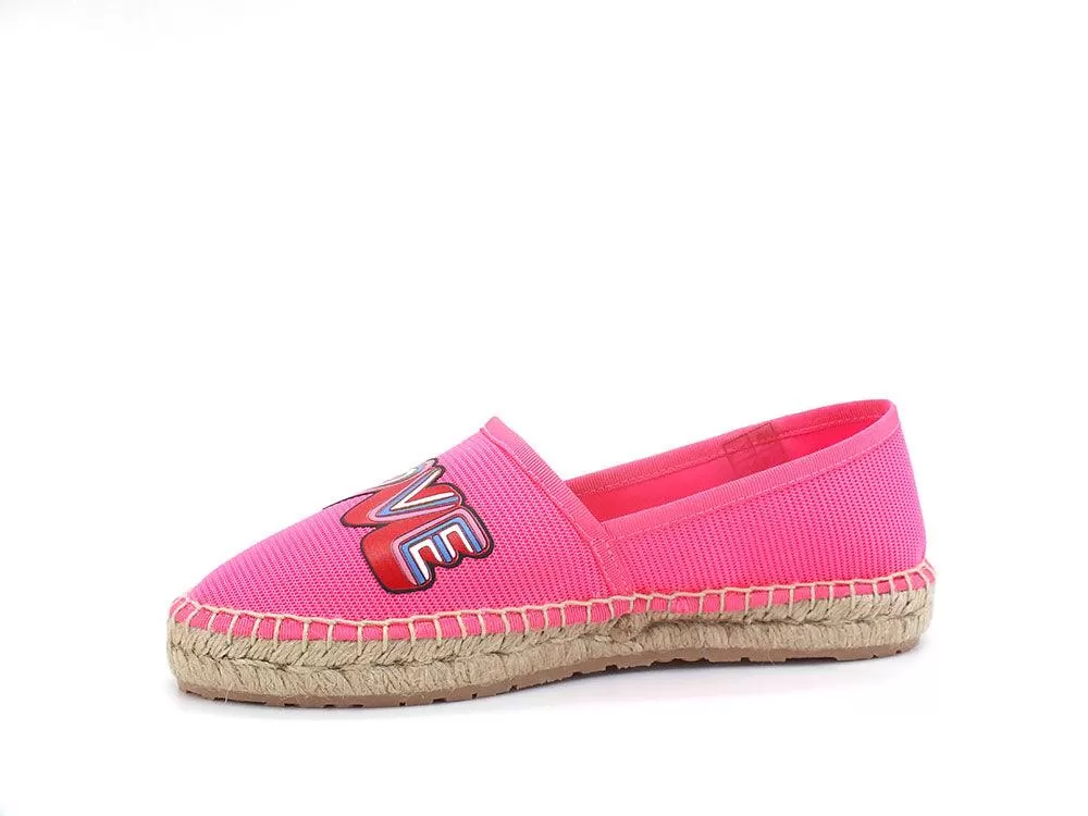 LOVE MOSCHINO Espadrillas Strass Corda Fuxia Rosa JA10192G0EJI0604