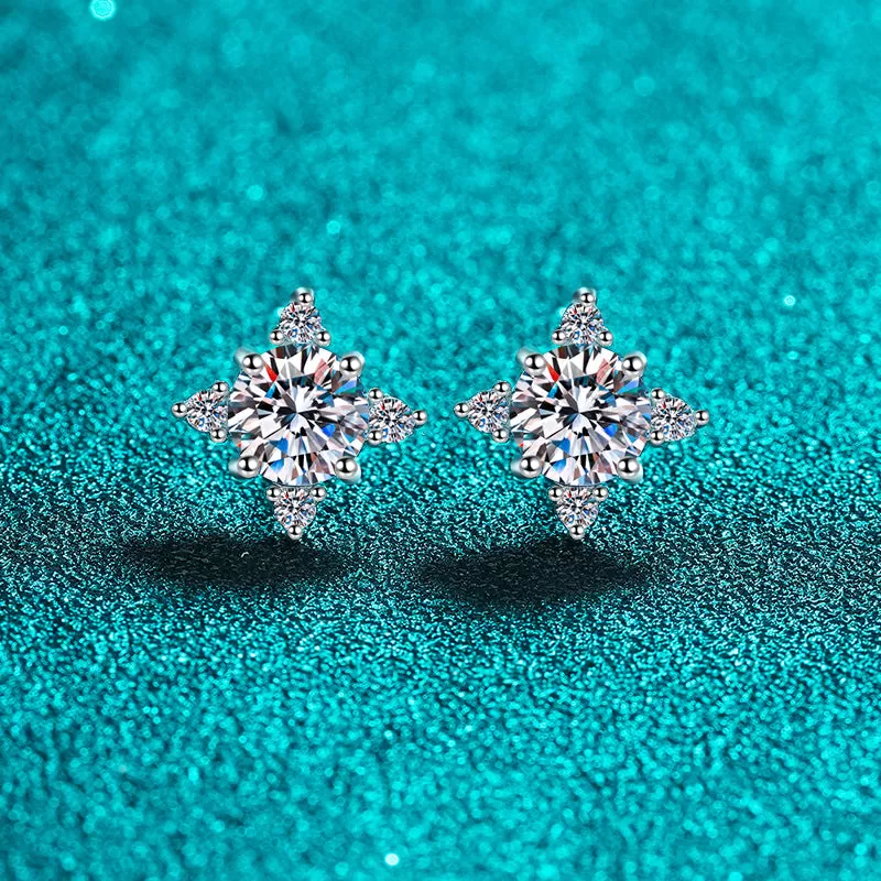 Lucky Clover Moissanite Earrings