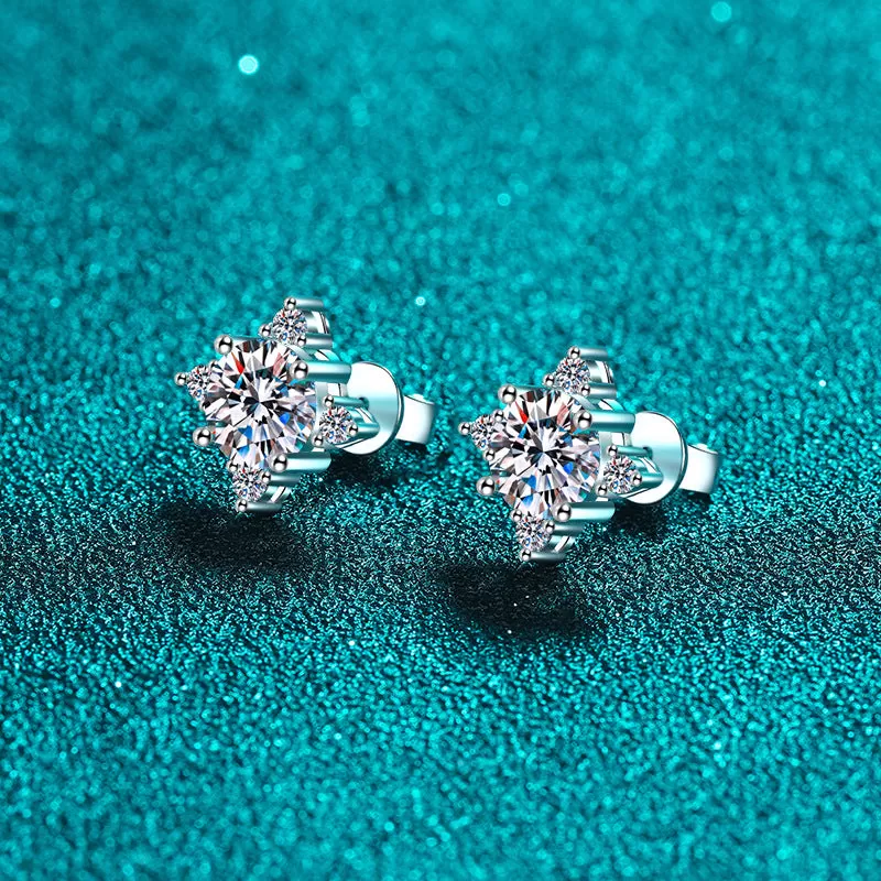 Lucky Clover Moissanite Earrings