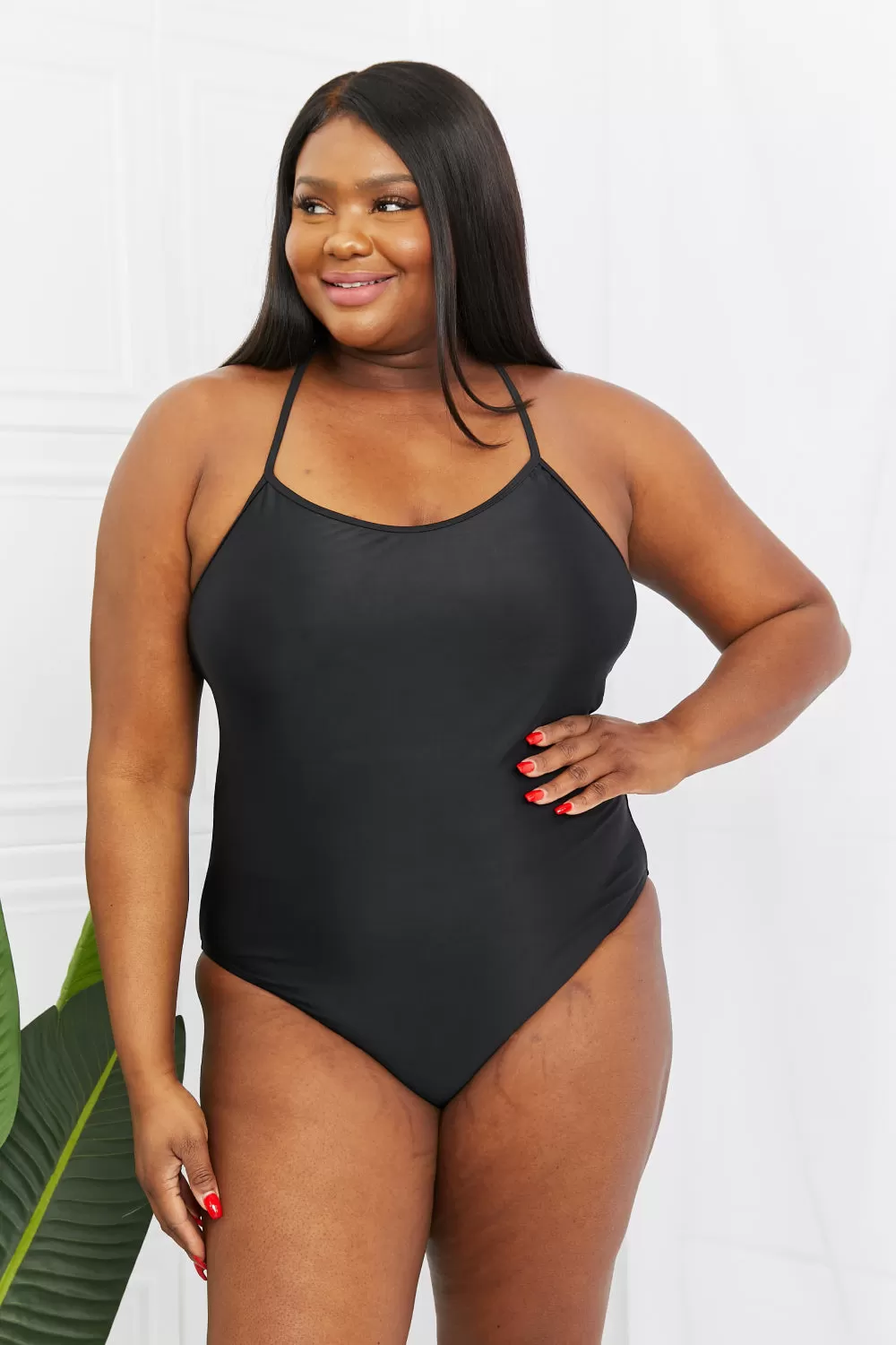 Marina West Swim High Tide Einteiler in Schwarz