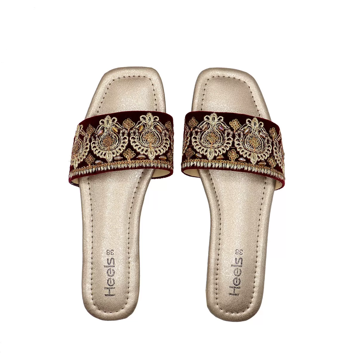 Maroon Ethnic Slipper L00350015