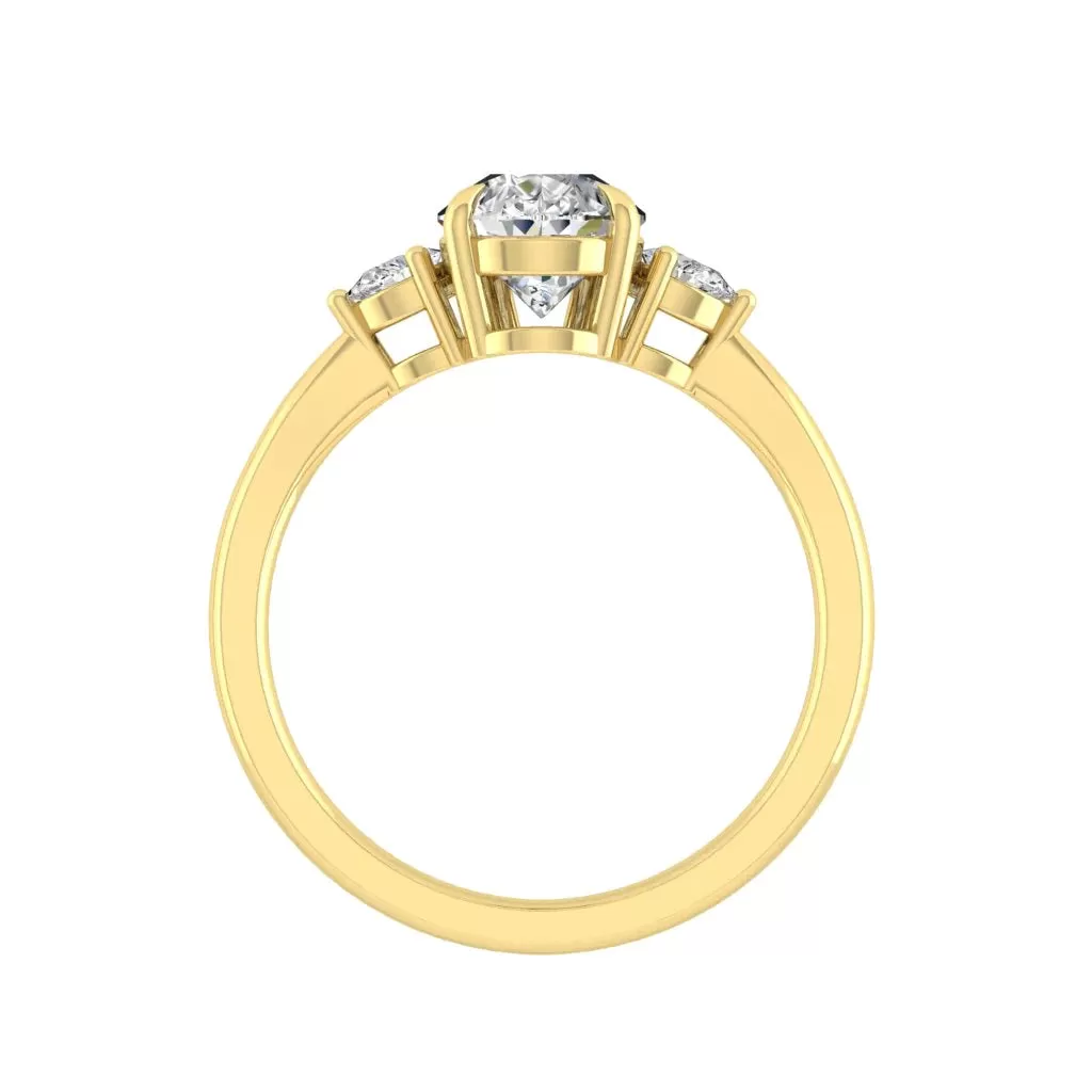 Mia Pear 0.90ct SUPERNOVA Moissanite 18K Yellow Gold