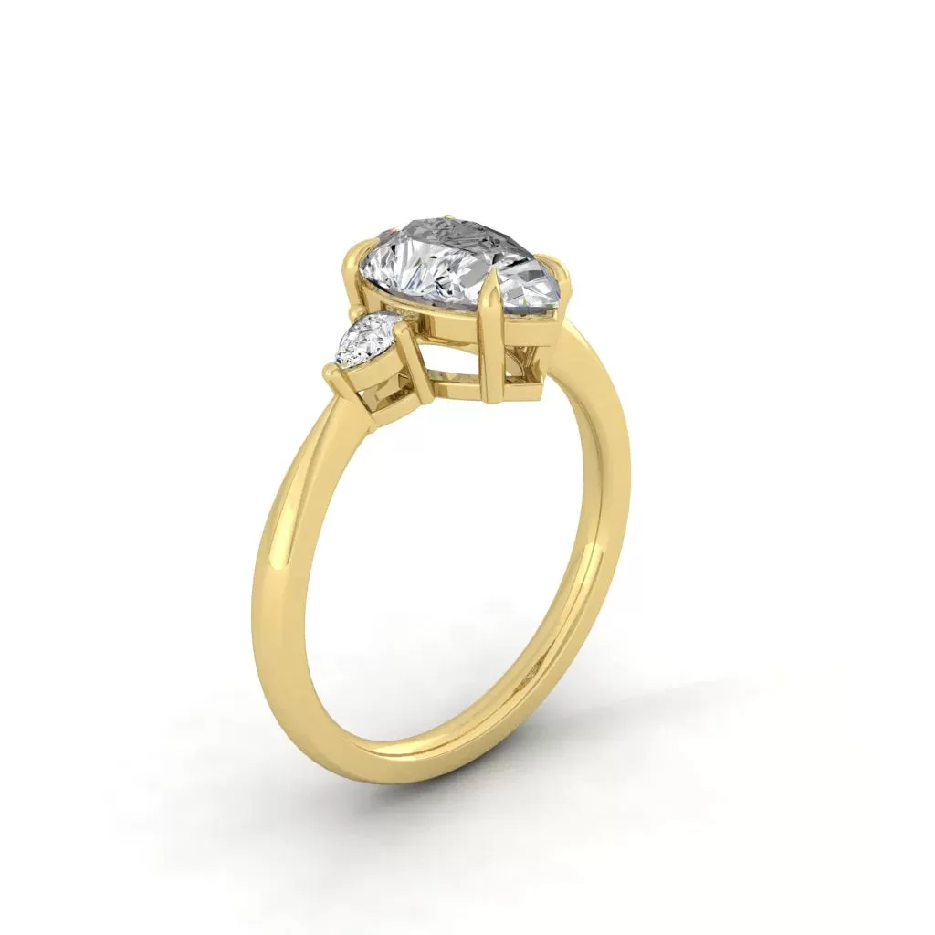 Mia Pear 0.90ct SUPERNOVA Moissanite 18K Yellow Gold