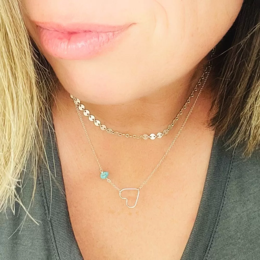 Minimalist Turquoise Nugget Necklace