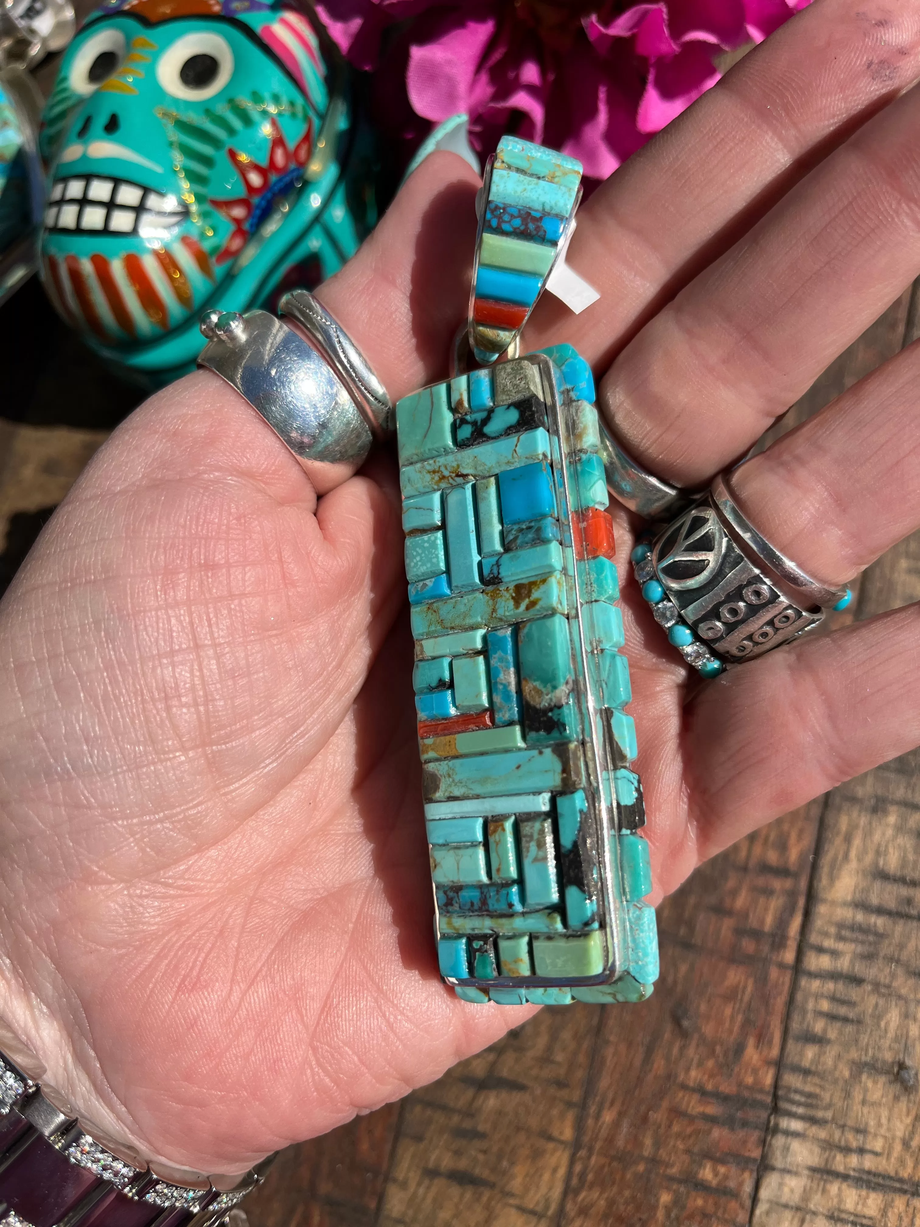 Mixed Mines Cobblestone Inlay Pendant