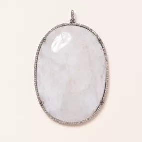 Moonstone and Diamond Pendant