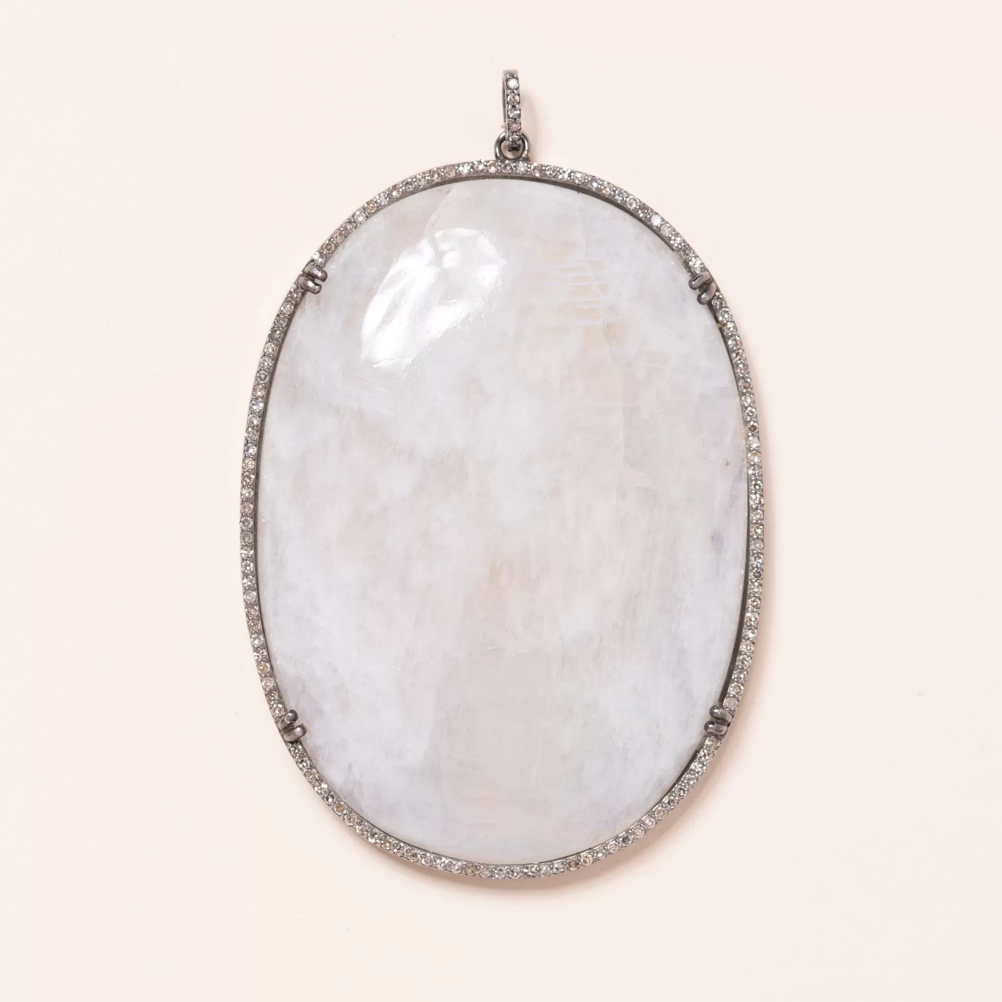 Moonstone and Diamond Pendant