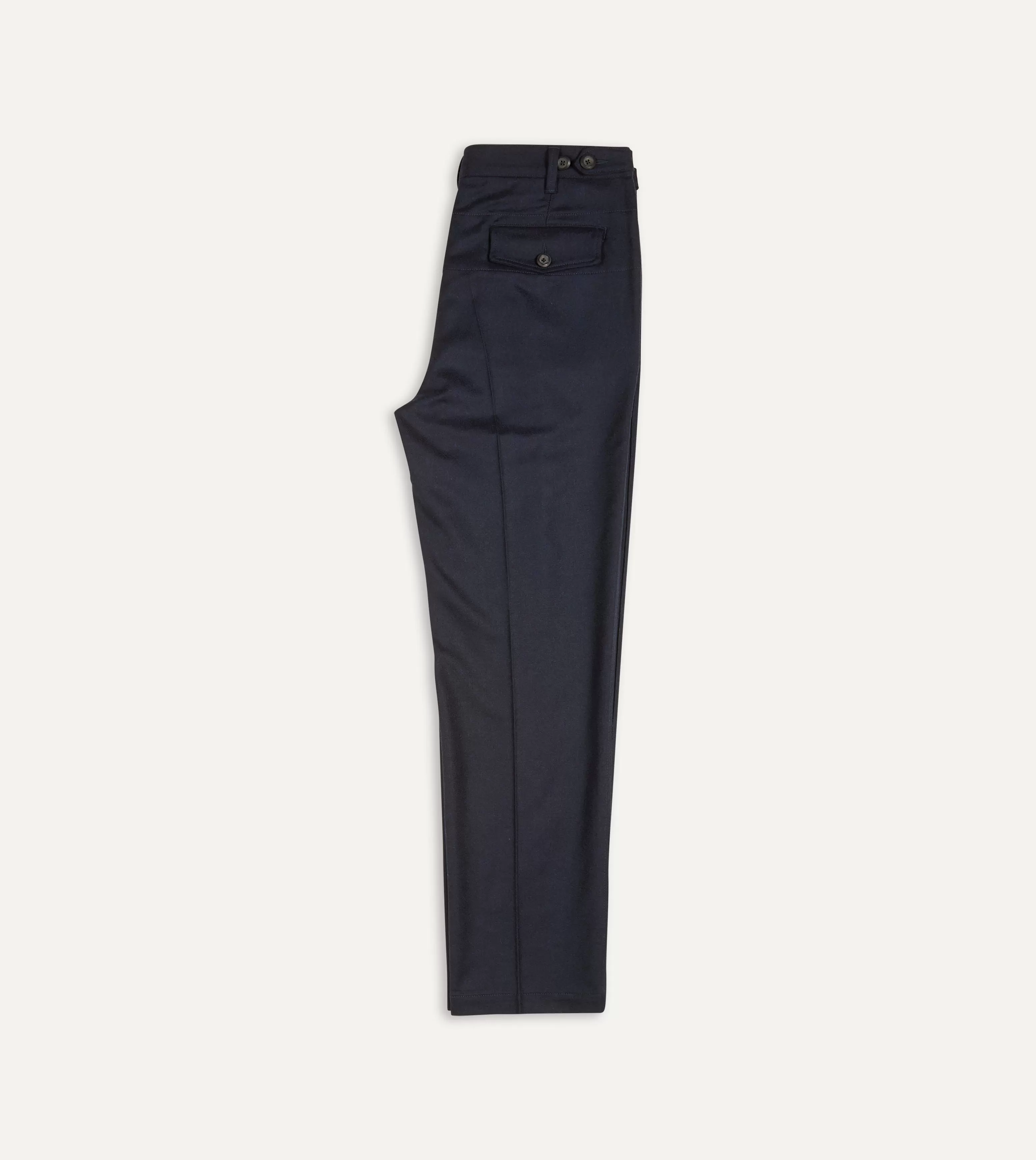 Navy Merino Wool Games Trouser