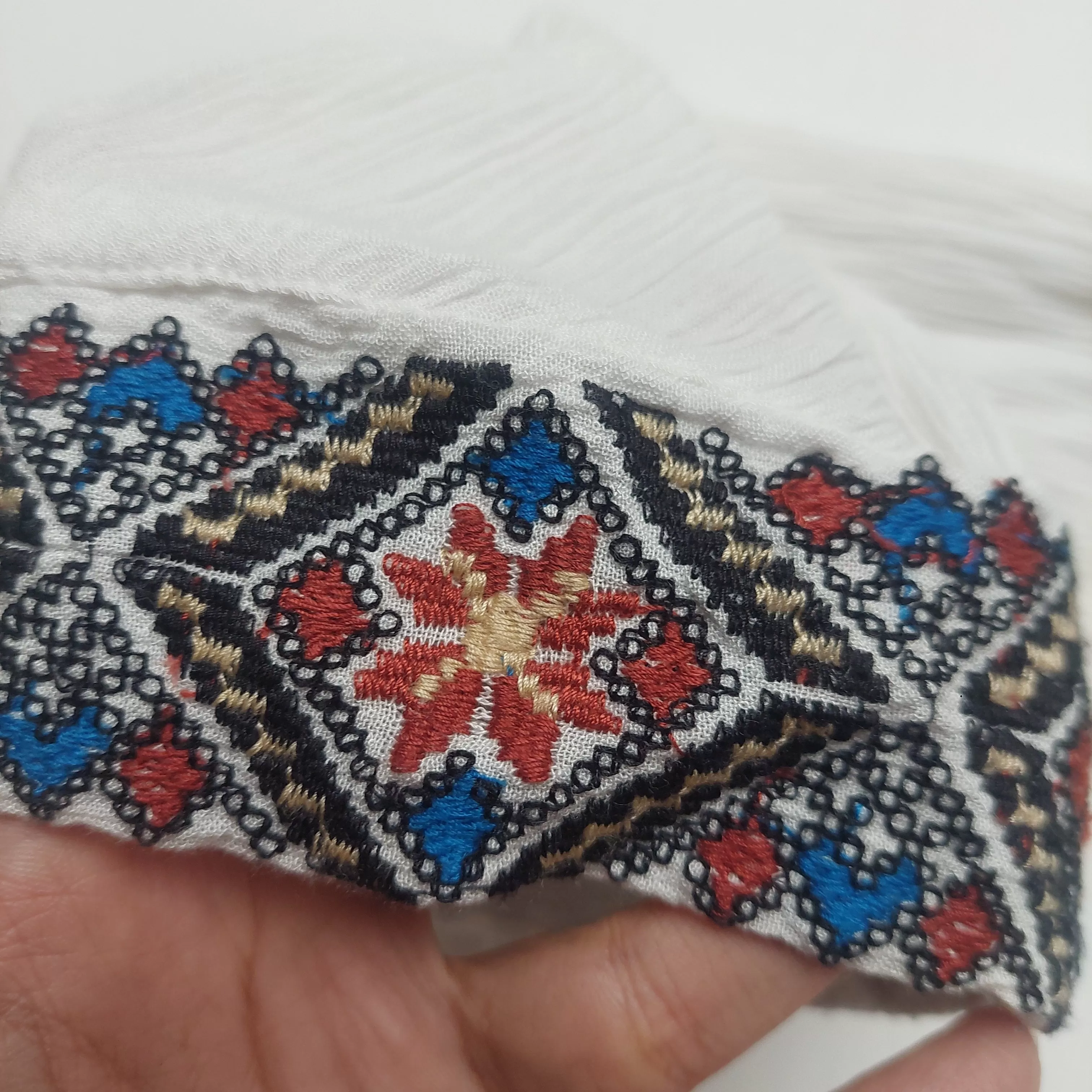 NEXT White Ethnic Embroidered Top | Pre Loved |