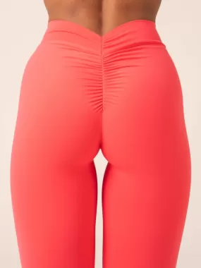 NKD V Scrunch Leggings - Neon Salmon