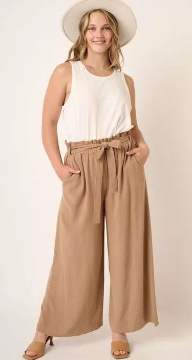 Noah Wide Leg Pants in Mocha