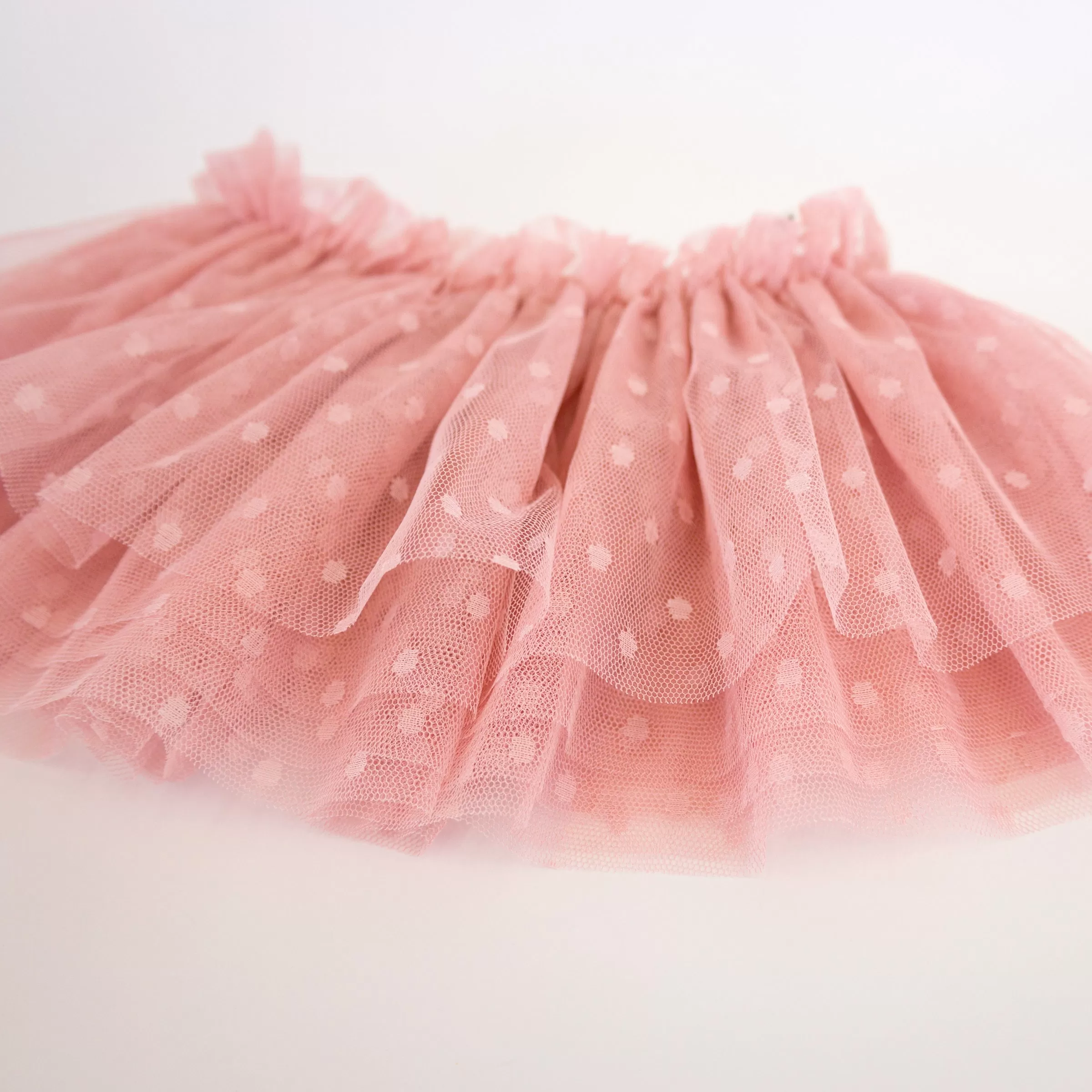 oh baby! Dotted Mesh Frill Tutu Skirt - Blush