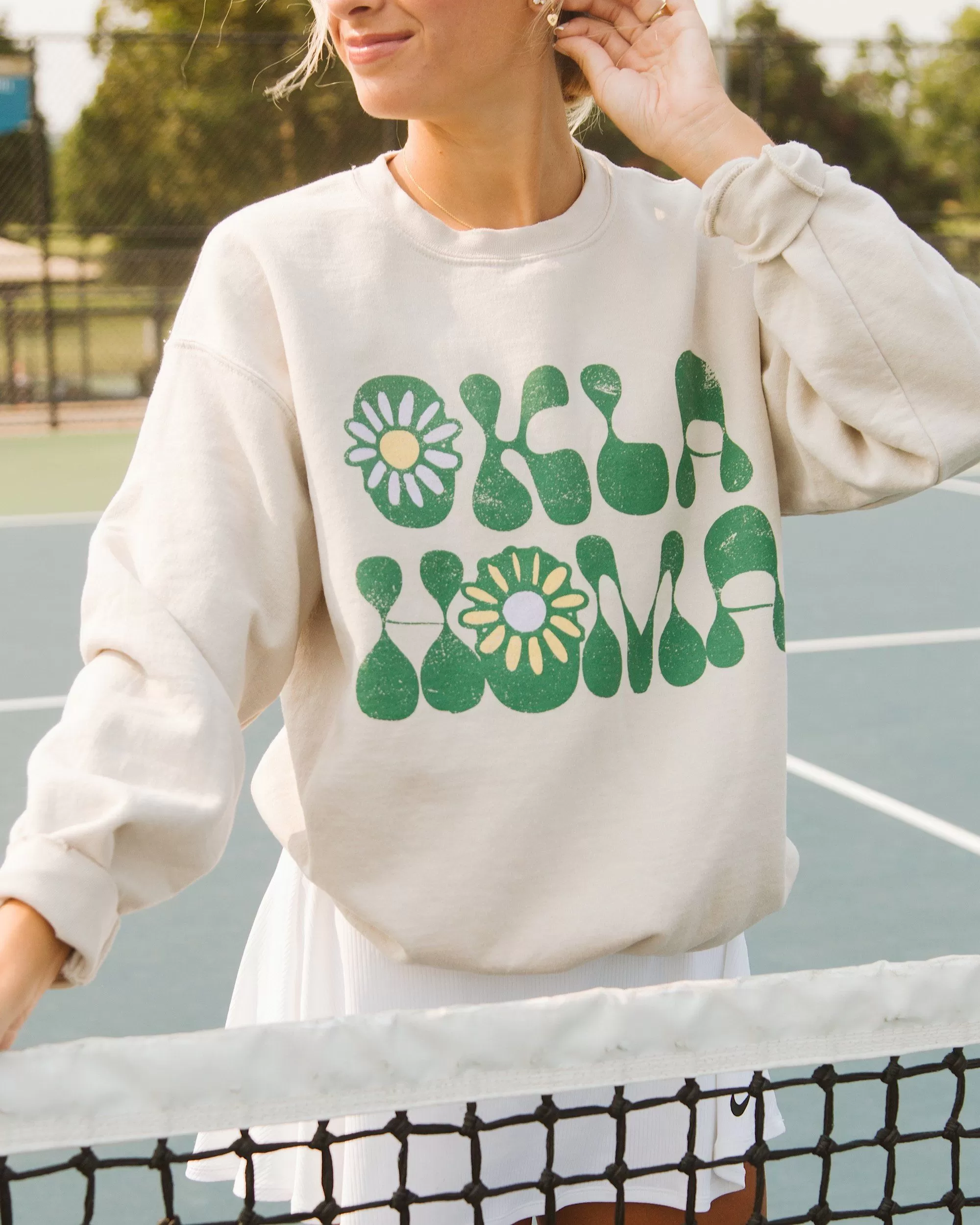 Oklahoma Flower Sand Thrifted Sweatshirt (FINAL SALE)