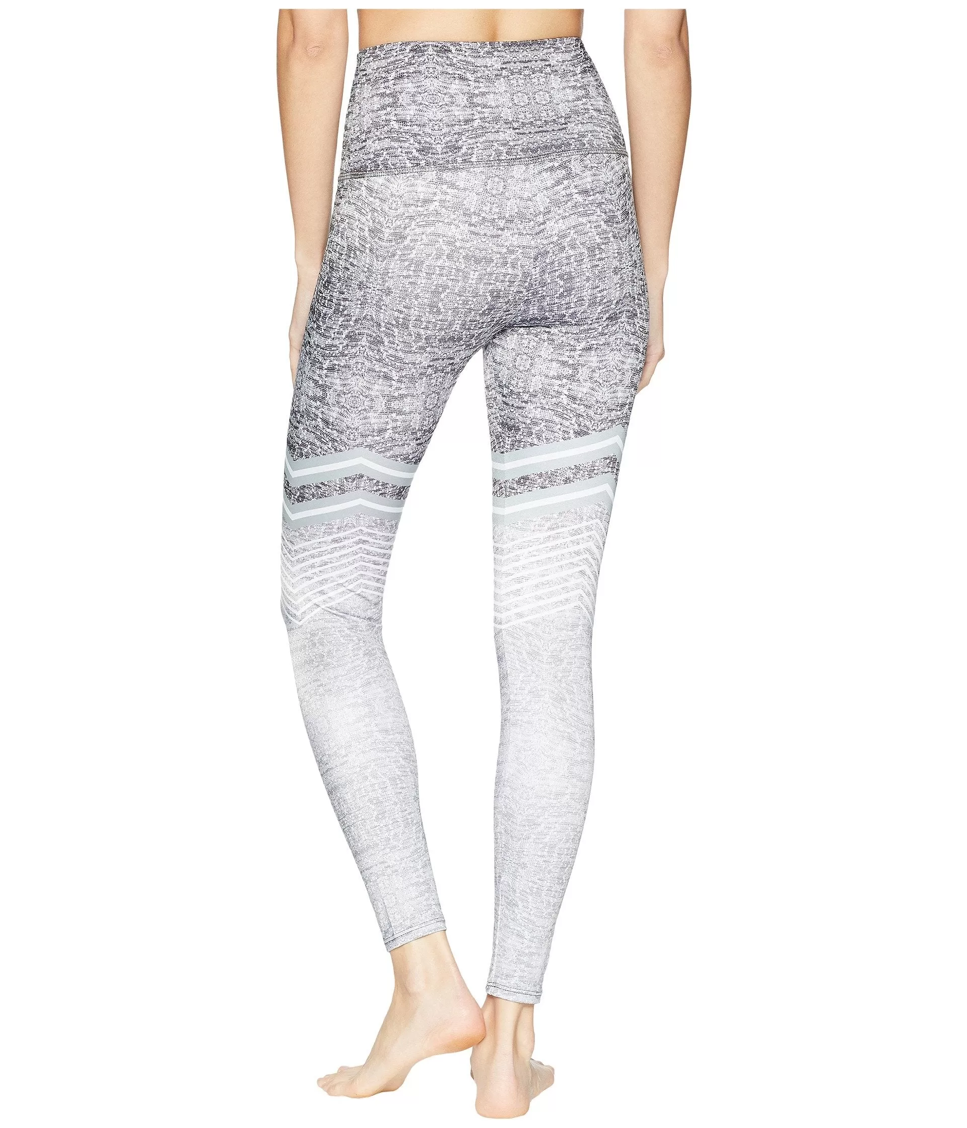 Onzie High Rise Graphite Chevron Leggings