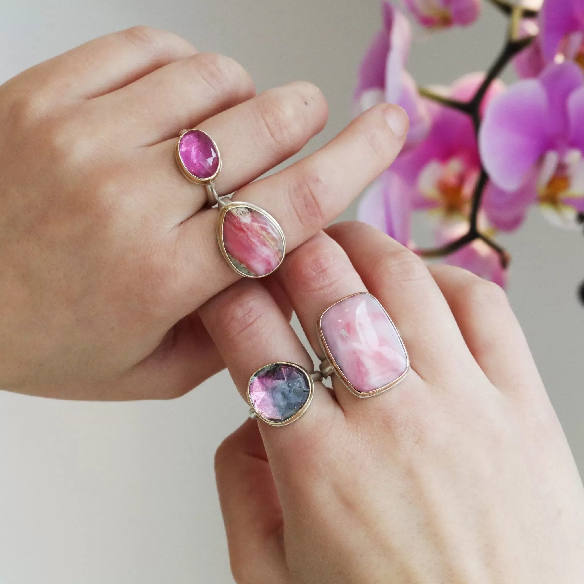 Oval Rose Cut African Ruby Ring