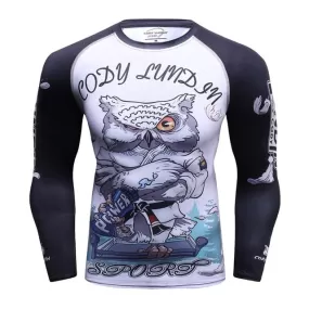 Owl Compression 'Balance and Power' Elite Long Sleeve Rashguard