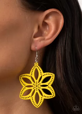 Paparazzi Earring ~ Bahama Blossoms - Yellow