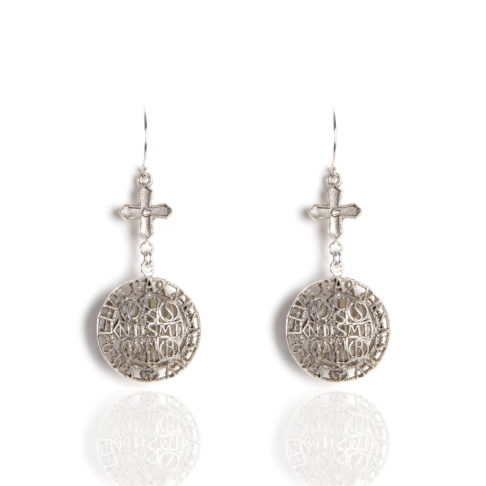 Peace Cross Globe Earrings