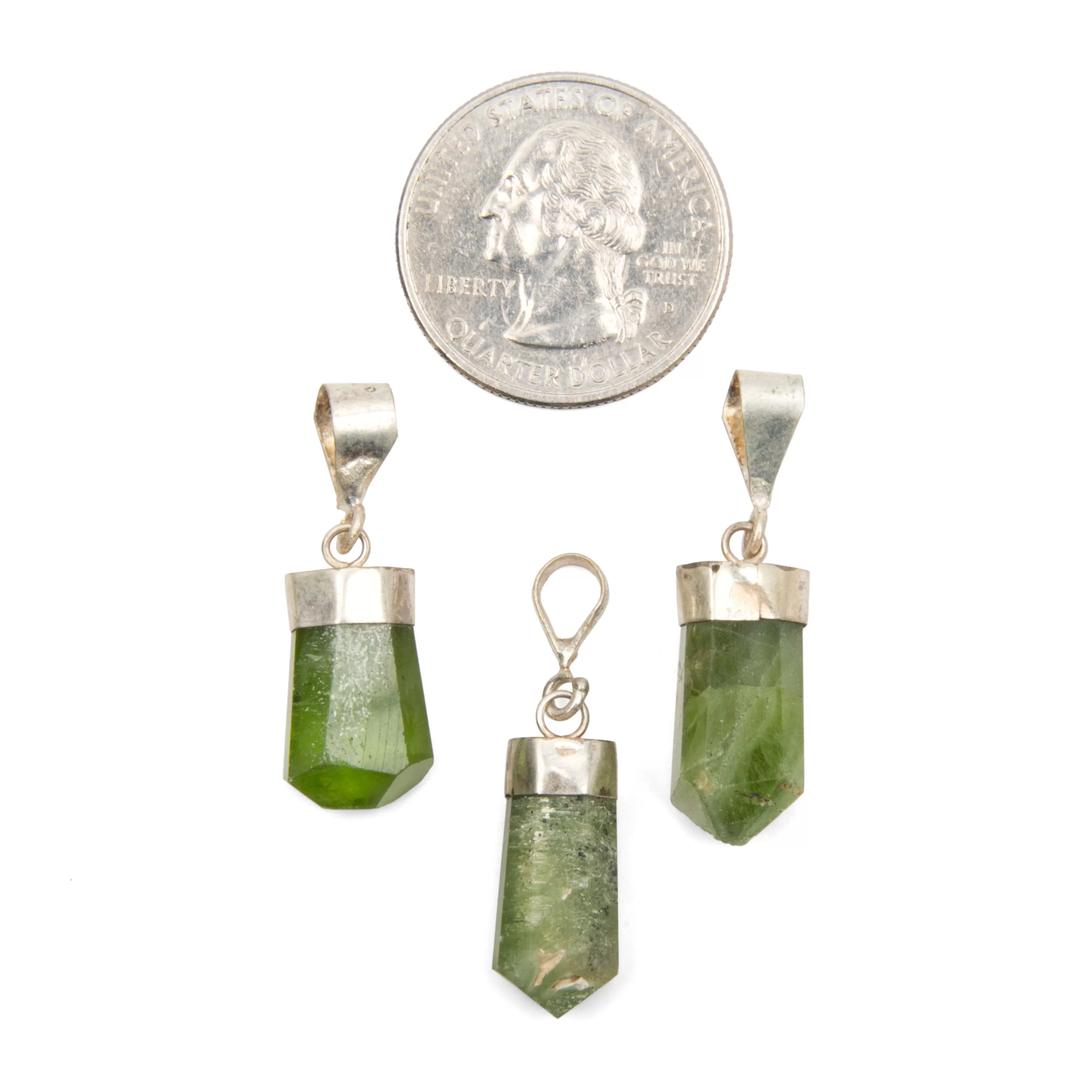 Peridot - Point Pendants