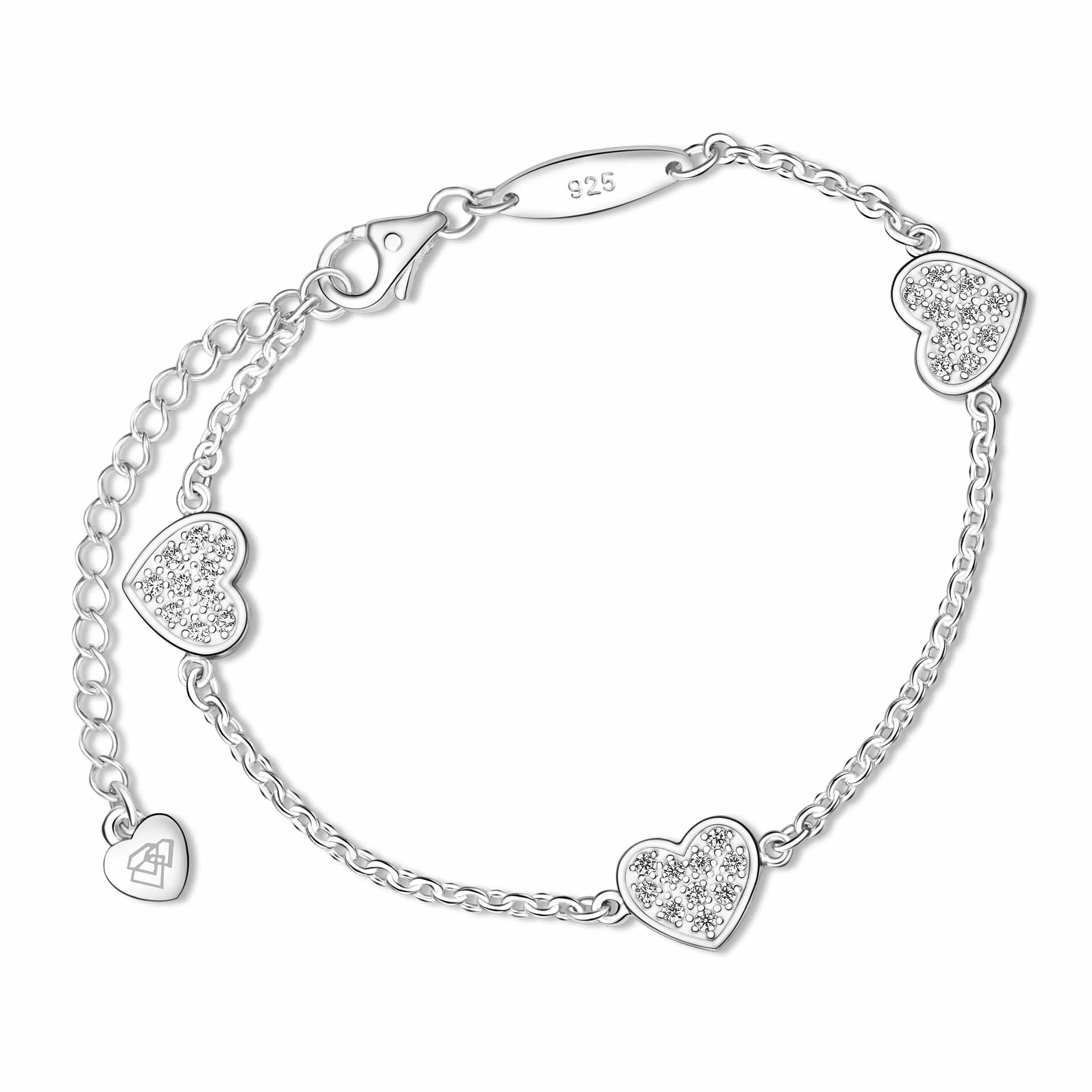 Petite Sterling Silver Heart Bracelets