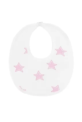 Pink Stars Print Bib