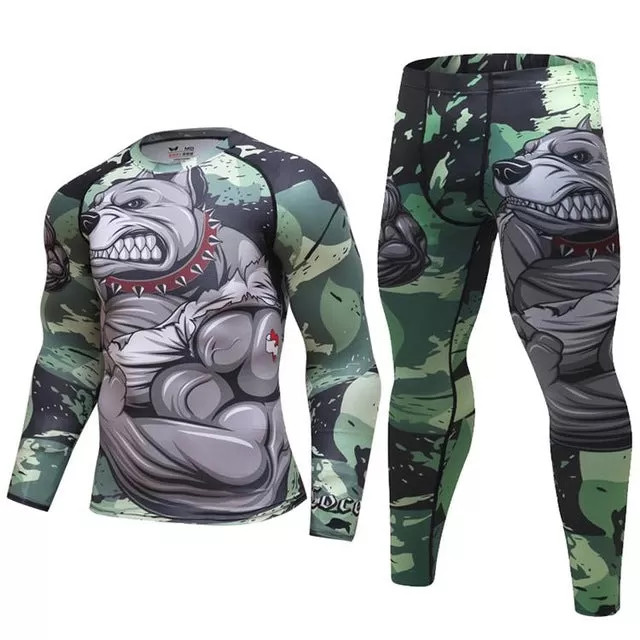 Pit Bull Compression Elite Long Sleeve Rashguard Set