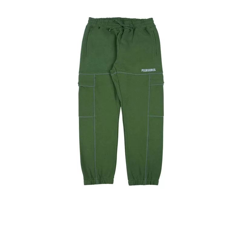 PLEASURES ORACLE CARGO SWEATPANTS GREEN P21W028