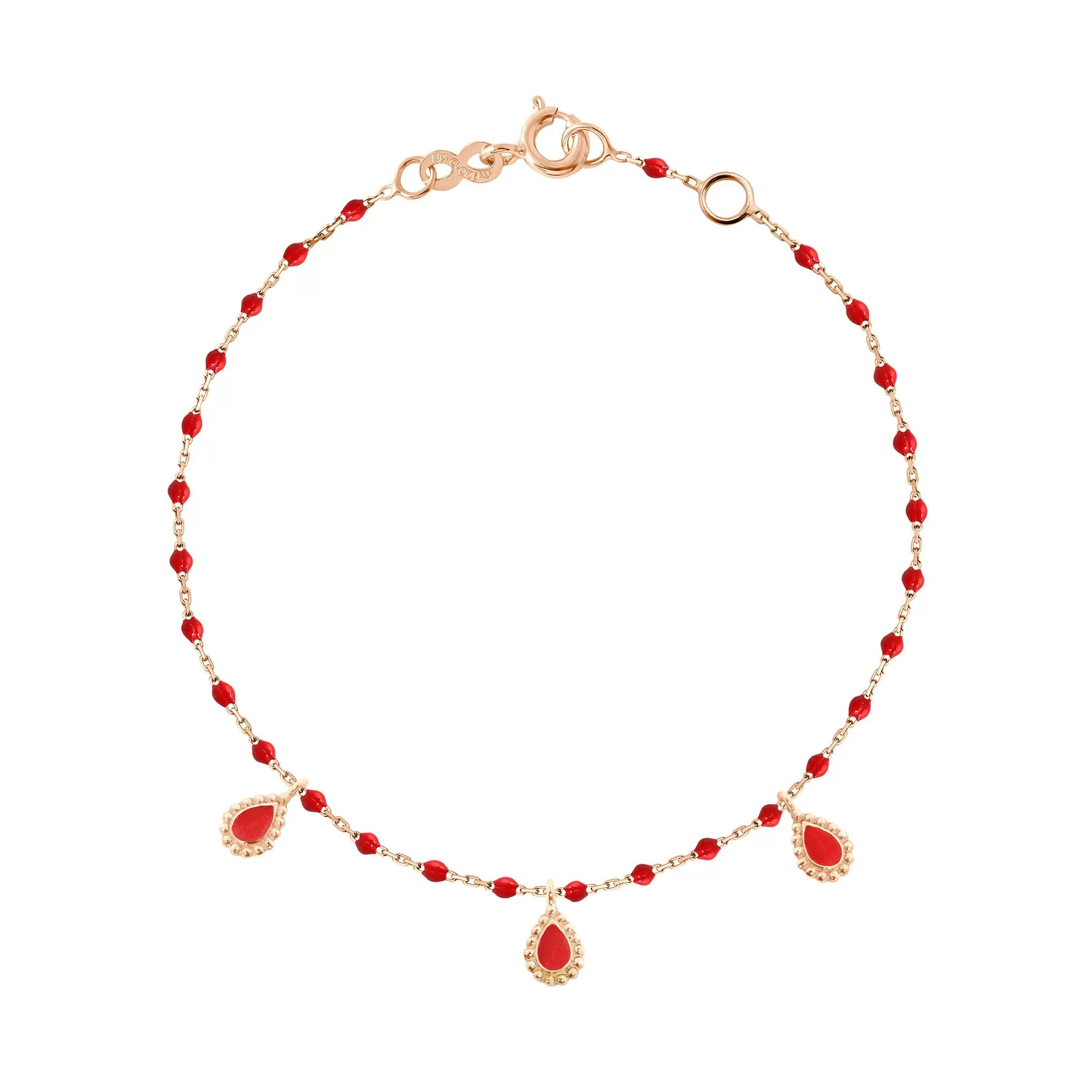 Poppy Mini 3 Lucky Cashmere Bracelet, Rose Gold, 6.7"