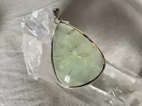 Prehnite Ariel Pendant - XLarge Chunky Teardrop