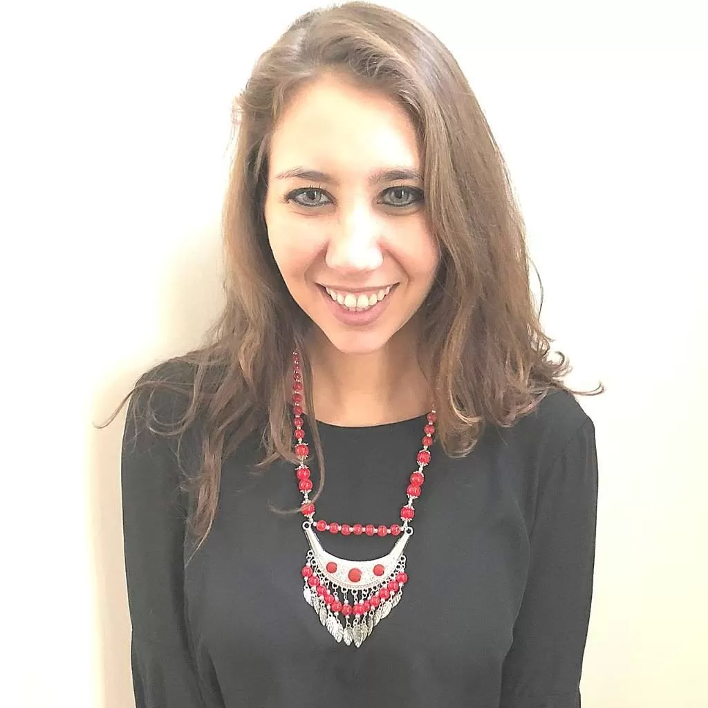 Red Beaded Boho and Silver Leaf Necklace