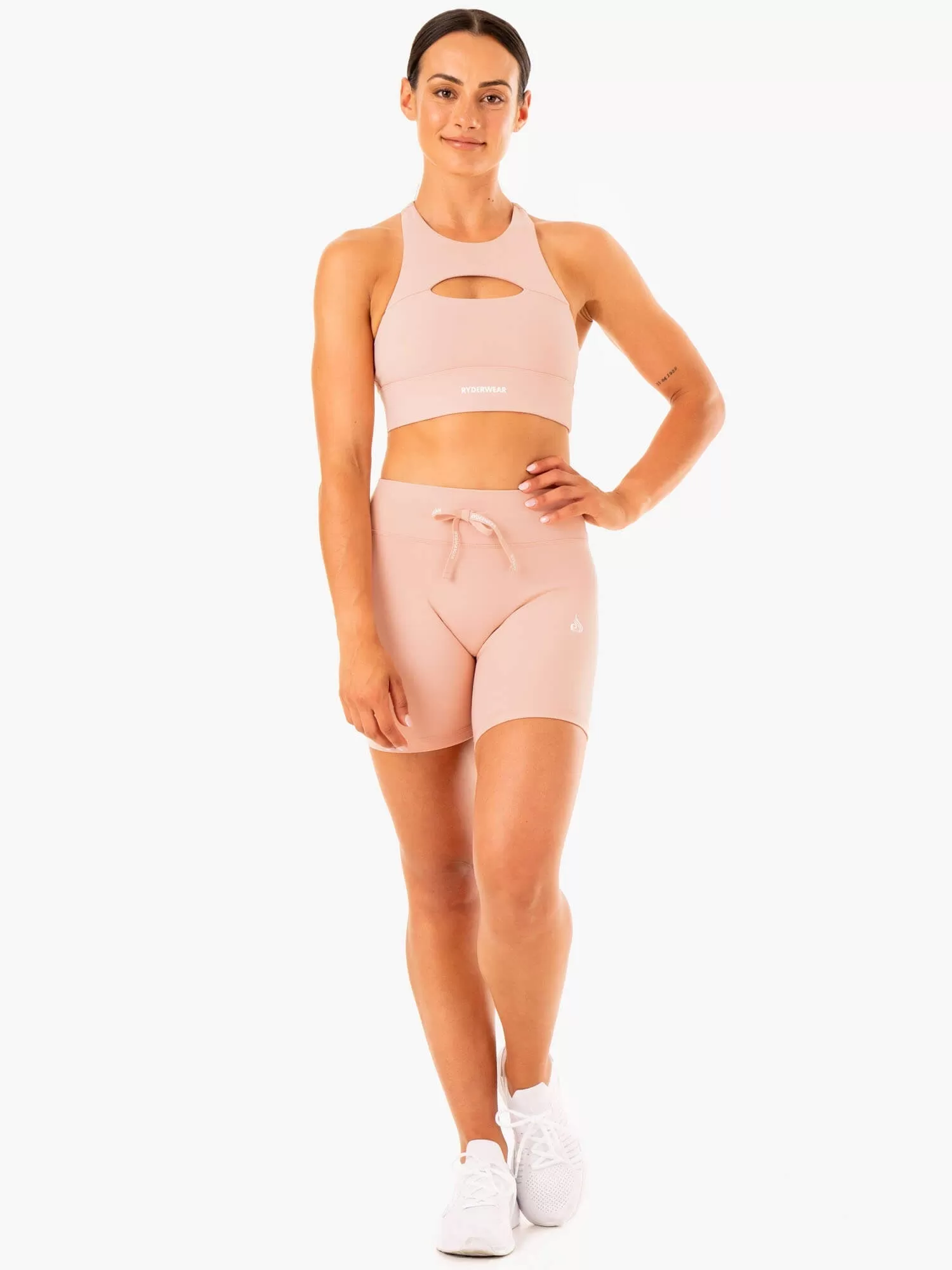 Replay High Waisted Shorts - Nude