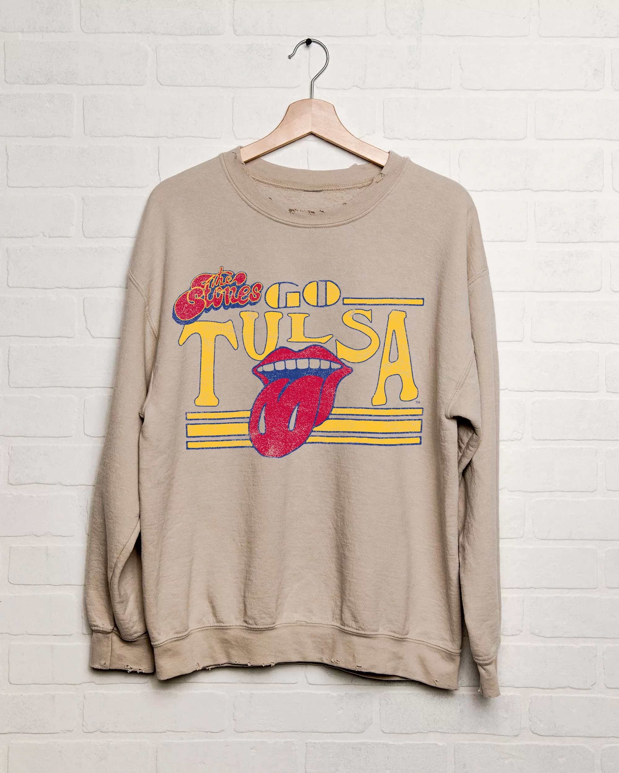 Rolling Stones TU Stoned Sand Thrifted Sweatshirt