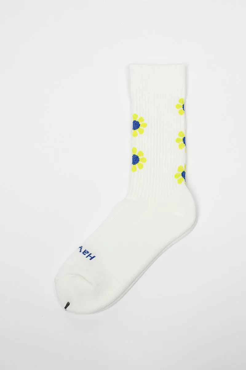 RS-195 Peace Socks White