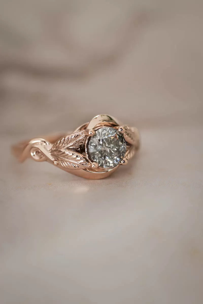 Salt & pepper diamond engagement ring / Azalea